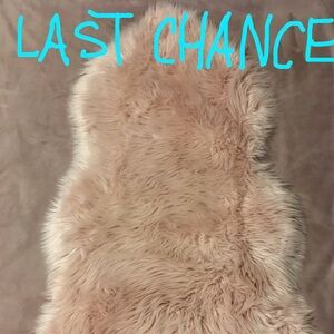 Soft Pink Throw Rug/ Chair Cover